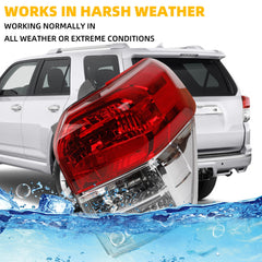 Right Passenger Side Tail Light Assembly w/o Bulb Compatible with Toyota 4Runner 2010-2013 Rear Lamp Replaces# 81551-35360 TO2819147