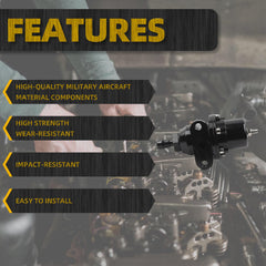 25-300BK Black High Volume Adjustable Fuel Pressure Regulator