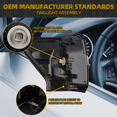 Right Led Tail Light Assembly Compatible with 2022-2024 Ford Expedition Limited/Platinum Rear Lamp Taillight Passenger Side Black Trim Replace#NL1B-13B504-BD N11Z13404B