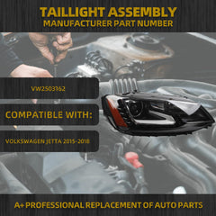 HID Headlight w/o AFS Compatible With Volkswagen Jetta 2015-2018 w/LED DRL Headlamp Assembly Replaces#VW2503162 Right Passenger Side w/Bulbs