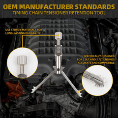 Timing Chain Tensioner Retention Tool Compatible with Buick Angkewei 2.0 LSY Cadillac XT4 (2019+) 2.0LT LSY Chevrolet Silverado 2.0LT (RPO LSY) GMC Sierra 2.7LT L3B Engine EN-52436