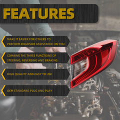 Right Passenger side LED Tail Light Assembly Compatible with 2018 2019 2020 2021 Honda Accord Sedan Rear Brake Lamp