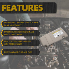 Driver Side Sun Visor Compatible with Nissan Versa 2007-2012 Sun Protection Shade Makeup Mirror OE Replaces 96401-EL31A 96401EL31A Gray