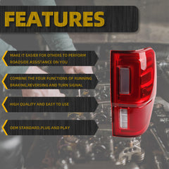 Tail Light Assembly Rear Lamp LED Type w/Blind Spot (Module NOT Included) Compatible with 2019-2023 Ford Ranger Right Passenger Side Replace KB3Z-13404-G