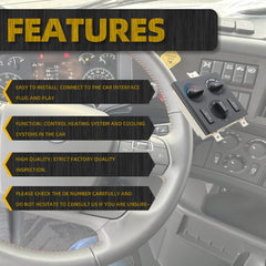21326144 A/C Heater Climate Control Module Panel 12V Air Conditioning Heater Control Switch 7+14 Pins Compatible with Volvo Truck VNL 2003-2024 Replace# 20511569 20549634 21918119