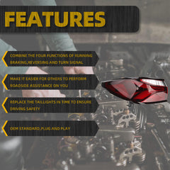 LED Tail Light Compatible with 2019-2022 Chevrolet Blazer Taillight Rear Lamp Left Driver Side Replace #84587611