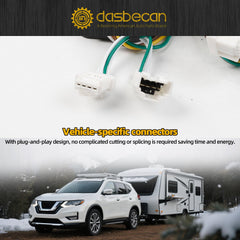 56033 Trailer Wiring Harness Compatible with 2008-2020 Nissan Rogue Infiniti Q60 G37 G25 G35 4-Pin Connector Towing Wiring Kit