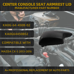 Center Console Seat Armrest Lid Compatible with Mazda CX-5 2013-2016 Replace KA0G64450B02 KA0G-64-450B-02