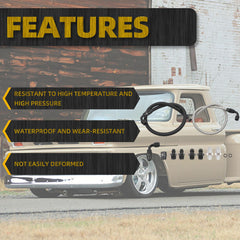 Power Steering Pump Hose Kit 25inch 6AN Compatible with Chevy C10 LS Swap Connects GM Type 2 Power Steering Pump