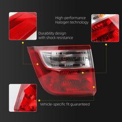 Tail Light Assembly Compatible with 2011 2012 2013 Honda Odyssey Halogen Rear Lamp Taillight Left Driver Side Replace#33550-TK8-A01 HO2804100