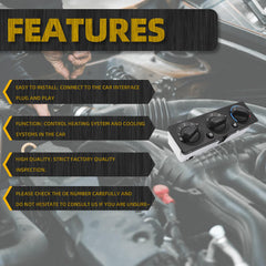 Q21-6056 HVAC Heater Climate Control Module Panel A/C Air Conditioning Control Switch Compatible with Paccar 320 Replace# Q216056 700814AT