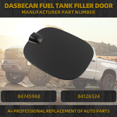 84745968 Fuel Filler Lid Gas Tank Door Compatible With Chevy Silverado 1500 2019-2024 5.8 ft Box Replace# 84126524