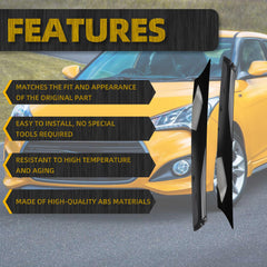 Exterior Window A-Pillar Trim Panel Compatible with 2012-2017 Hyundai Veloster Replace# 861702V000 861802V000