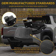 PT392-35920 Rear Bed Step Retractable Bumper Step Compatible with Toyota Tacoma 2024 2025