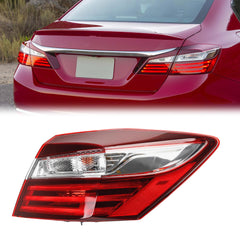 Passenger Tail Light Compatible with Honda Accord 2016 2017 Right Rear Lamp Outer Replaces# 33500T2AA21 With Bulbs
