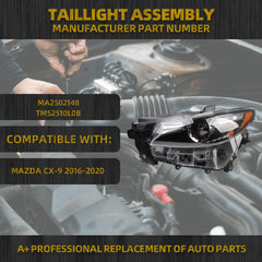 LED Headlight Compatible With Mazda CX9 2016-2020 Left Driver Side Headlamp Assembly Replaces# MA2502148 TM52510L0B
