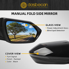 Right Side Door Mirror Compatible with 2021 2022 2023 2024 2025 Hyundai Elantra with Turn Signal Heated Blind Spot Detection(BSD) Power Glass Black Painted #87620AA170 HY1321285 8Pins