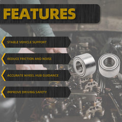 Front Heavy Duty Wheel Bearing Kit Compatible with Honda Rancher 420 Rubicon 500 520 Foreman 500 520 2014-2024 Foreman 500 520 2014-2024 Replace 91051-HR3-A21 90651-HR3-A20
