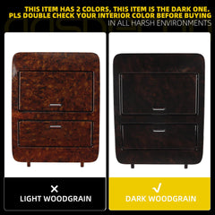 Dark Woodgrain Center Console Cup Holder Storage Replacement Compatible with Chevy GMC Yukon Sierra Chevrolet Tahoe Suburban Silverado Cadillac Escalade 2007-2014 Replaces# 2316463