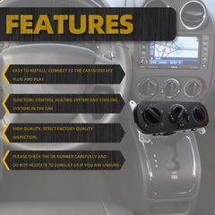 P55111874AF HVAC Climate Control Module AC Heater Panel Compatible with Jeep Compass Patriot Dodge Caliber 2007 2008 2009