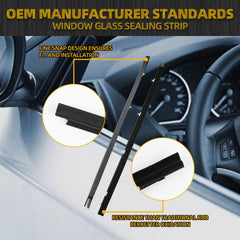 2PCS Driver and Passenger Side Outer Door Window Moulding Trim Seal Belt Weatherstrip Kit Compatible with Toyota Tacoma 1995-2004 Replace 68210-04020 6821004020 68160-04020 6816004020