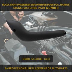 Left Driver Side Interior Door Pull Handle Replacement for Ford Fiesta 2011-2020 Only Fit for Power Window Relaces# D2BB-5420183-1A31 Black