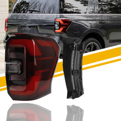 Right Led Tail Light Assembly Compatible with 2022-2024 Ford Expedition Limited/Platinum Rear Lamp Taillight Passenger Side Black Trim Replace#NL1B-13B504-BD N11Z13404B