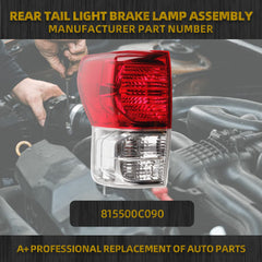 Left Rear Tail Lights Brake Lamps Assembly Compatible with 2010 2011 2012 2013 Toyota Tundra Replaces# 815500C090 TO2800165 815600C070 TO2800183 815600C090