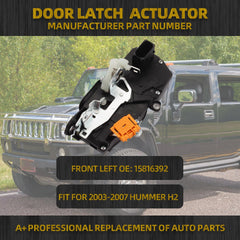 Door Lock Actuator Compatible with Hummer H2 2003-2007 Front Left Driver Side Power Door Latch Assembly Motor 15816392