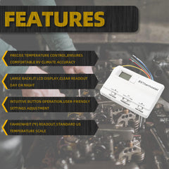 Digital Thermostat White Rv Thermostat Heat/Cool T-Stat Wall,Compatible Coleman 8330-336 337 338 339 368 386 Air Conditioner Thermostat Replace# 83303862 83303362