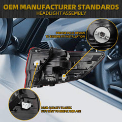 LED Tail light Compatible with 2014-2020 Acura MDX Taillight Rear Lamp Left Driver Side Replace# 33550TZ5A02 AC2804103