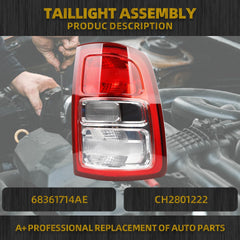 Tail Light Assembly Halogen Compatible With Dodge Ram 2500 3500 2019-2023 Rear Lamp Right Passenger Side 68361714AE