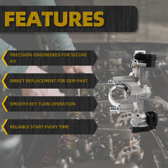 39730-T2A-A0 Ignition Switch Lock Cylinder Housing Assembly with 2 Remote Key (with chip) Compatible with Honda Accord 2013 2014 2015 2016 2017 2.0L 2.4L 3.5L Replaces# 39730-T2A-A1