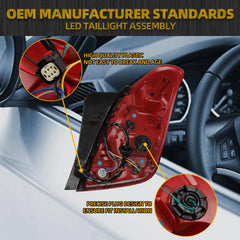 Tail Light Compatible with 2017-2022 Chevrolet Trax LED Taillight Left Driver Side Rear Lamp Assembly GM2800298 42750549