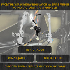 Front Right Passenger Side Power Window Regulator with Motor Compatible with Nissan Altima 2007-2012 Sedan with Auto-up Replaces 80770-JA000 80720-JA000 80731-EH100