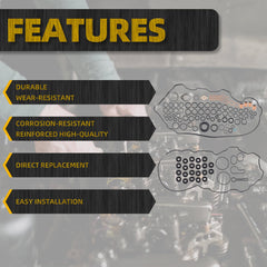 Cylinder Head Gasket Set Compatible with 2003-2010 Ford F250 F350 F450 F550 E350 E450 Super Duty 6.0L Replaces# HSU26734 26374PT CS26374 ES72229 DG-8614911411