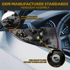 Right Passenger Side Tail light Assembly Compatible With 2023-2024 Honda Odyssey Rear Light TailLamp Replace# 33555THRA11 HO2805131