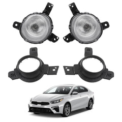 Pair Fog Lights Compatible with Kia Forte 2019 2020 2021 Left & Right Front Bumper Daytime Running Lamp Assembly Replaces# 92207-M7050 92208-M7050 KI2562102 KI2563102 - Dasbecan