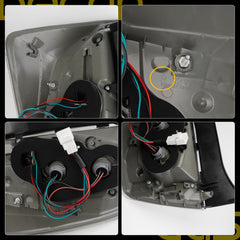 Right Passenegr Side Tail Light Compatible with 2012-2015 Toyota Prius Rear Tail Lamp Replaces# TO2801189 8155147190 5pins With Halogen Bulbs