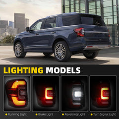 Tail Light Assembly Compatible with 2022 2023 2024 Ford Expedition Limited/Platinum LED Taillight Red Trim Rear Lamp Left Driver Side Replace NL1Z13405 NL1Z-13405-B