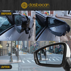 Left Driver Side Mirror Compatible with 2018-2023 Volkswagen Tiguan Gloss White Door Mirror with Power Heated Glass, Manual Folding, Turn Singal, Blind Spot Replace# VW1320179(8 pins)