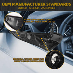 Right Passenger Side Tail Light Assembly Rear Lamp Compatible with 2020 2021 2022 2023 Toyota Highlander