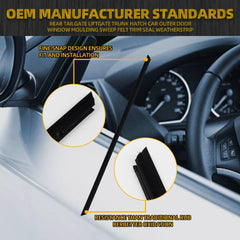 Liftgate Rear Tailgate Door Window Moulding Sweep Weather Stripping Window Seal Compatible with 2003-2009 4Runner Replace#68290-35031