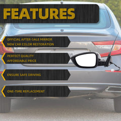 Left Driver Side Door Mirror Compatible with Honda Accord LX Sport 1.5T 2018-2022 Power |Non-Heated|Paint to Match Repalces# HO1320328,76258-TVA-A02 (3Pins-Black)