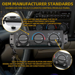 599-193 A/C Heater Climate Control Module Panel Compatible with 1999 2000 2001 2002 Chevrolet Avalanche Silverado Suburban Tahoe GMC Sierra Yukon XL