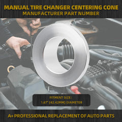 Manual Tire Changer Centering Cone for 1.67" (42.42mm) Diameter Center Post Car,Silver