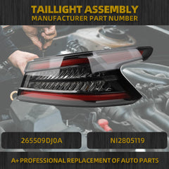 LED Tail Light Compatible with 2019-2023 Nissan Maxima Taillight Rear Lamp Right Passenger Side Replace #265509DJ0A