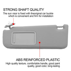 Left Driver Side Sun Visor with Light Compatible with Toyota Camry 2012-2017 Gray 74320-06610-B1 74320-06610-B2 74320-06611-B2 74320-33F40-B0