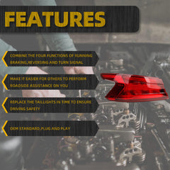 LED Tail Light Compatible with 2016-2018 Nissan Maxima Taillight Rear Lamp Left Driver Side Replace #265554RA2A