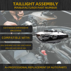 Halogen Headlight Compatible With BMW 2016-2018 BMW 320i 328d 328d xDrive /2016 328i 328i xDrive 340i Right Passenger side Headlamp Assembly Replaces# 63117365600 BM191B001R BM2519166
